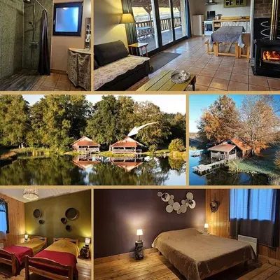 Télévision ou salle de divertissement dans l'établissement Le Fayard - Chalet avec terrasse