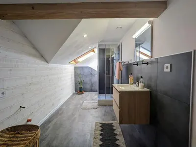 Plan de l'établissement Appartement à la ferme vosgienne avec terrasse, cheminée et wifi - FR-1-589-759