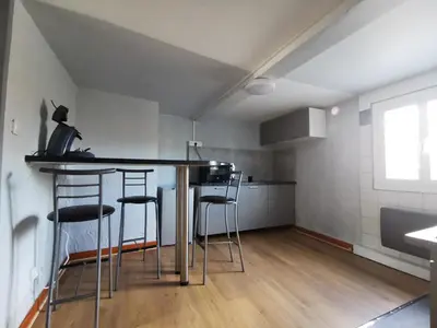 Cuisine ou kitchenette dans l'établissement Apparat