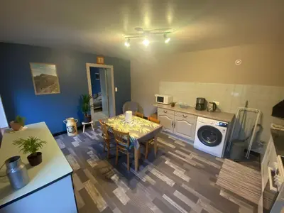 Cuisine ou kitchenette dans l'établissement Le Gîte du Chat Gru