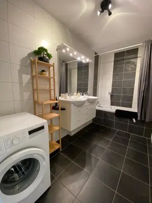 Salle de bains dans l'établissement Les terrasses des myosotis