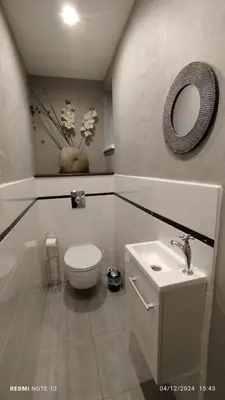 Salle de bains dans l'établissement La Renardière