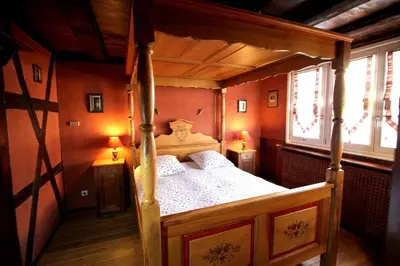 Un ou plusieurs lits dans un hébergement de l'établissement Gîte des Amoureux