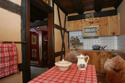 Cuisine ou kitchenette dans l'établissement Gîte des Amoureux