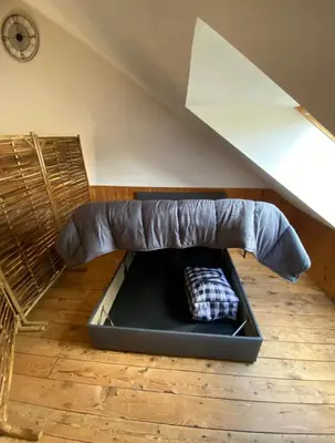 Un ou plusieurs lits dans un hébergement de l'établissement Loft des Cimes - Evasion en montagne avec local vélo privé