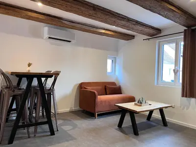 Coin salon dans l'établissement Appartement 1769