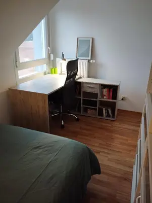 Un ou plusieurs lits dans un hébergement de l'établissement Escapade cosy dans T2 lumineux, proche Colmar