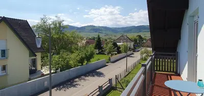 Vue générale sur la montagne ou vue sur la montagne depuis l'appartement