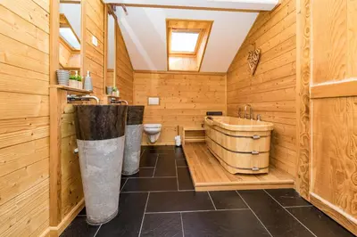 Salle de bains dans l'établissement Etoile des neiges