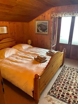 Un ou plusieurs lits dans un hébergement de l'établissement Chalet vue panoramique, Gaschney, Vosges, Colmar