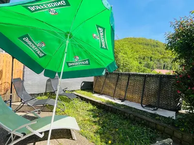 Vue générale sur la montagne ou vue sur la montagne depuis la maison de vacances