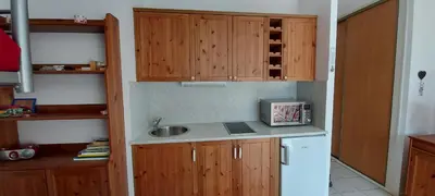 Cuisine ou kitchenette dans l'établissement Studio du Lac