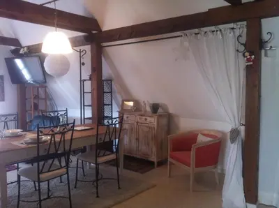 Coin salon dans l'établissement Gite l'Ame d'Antan