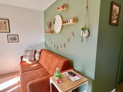 Coin salon dans l'établissement La Grange - Ground Floor Apartment, Terrace, Free Private Parking, Near Colmar