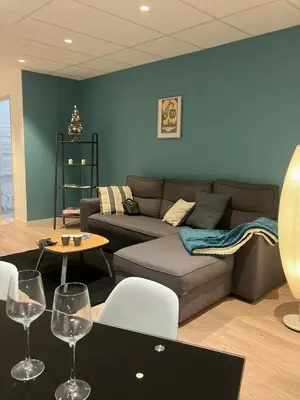 Coin salon dans l'établissement Lovely Mulhouse Apartment