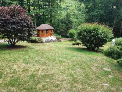 Jardin de l'établissement Chalet insolite en Forêt