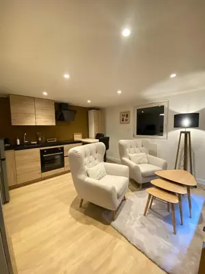 Cuisine ou kitchenette dans l'établissement New! Le Corberon in Hypercentre avec Parking