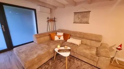Coin salon dans l'établissement L'Abri des Renards
