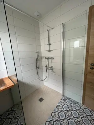 Salle de bains dans l'établissement Gîte Cigogne et Sanglier
