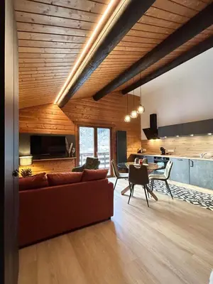 Coin salon dans l'établissement Appartement meublé T2 le G de Gérardmer