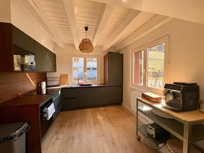 Cuisine ou kitchenette dans l'établissement Chalet 14pers - jacuzzi&sauna - La Bresse