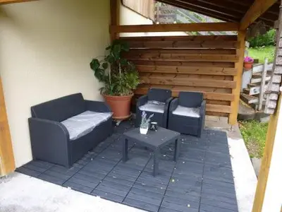 Coin salon dans l'établissement AB Bel appartement 1 à 4 pers face vallée 3 étoiles WIFI