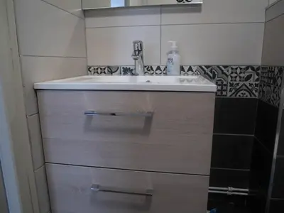 Salle de bains dans l'établissement Un séjour ressourçant en Alsace entre vignes et montagnes l'Escapade Barochaise à 20mn de Colmar