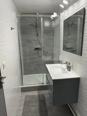 Salle de bains dans l'établissement Le Vieux Thannois