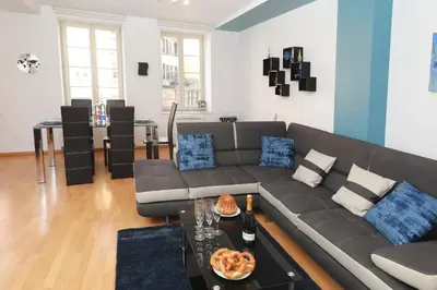 Coin salon dans l'établissement COLMARAPPART Grand'Rue