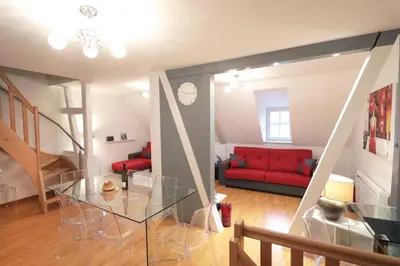 Coin salon dans l'établissement COLMARAPPART Grand'Rue