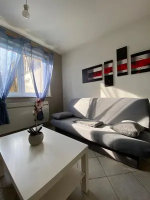 Coin salon dans l'établissement T1 Sympathique logement a Thann