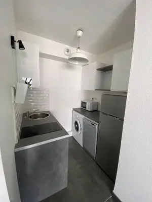 Cuisine ou kitchenette dans l'établissement U1 Chaleureux appartement avec balcon à Uffholtz