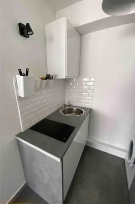 Cuisine ou kitchenette dans l'établissement U1 Chaleureux appartement avec balcon à Uffholtz