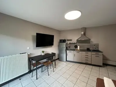 Cuisine ou kitchenette dans l'établissement T2 Chaleureux logement a Thann