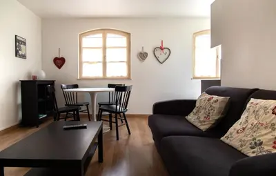 Coin salon dans l'établissement Bel appartement au centre de Colmar