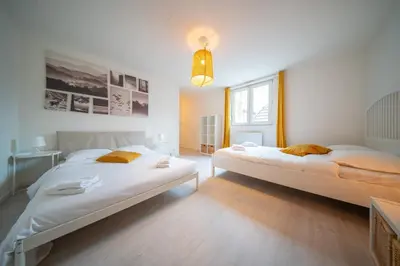 Un ou plusieurs lits dans un hébergement de l'établissement Very nice apartment - downtown Mulhouse Le 42