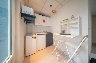 Cuisine ou kitchenette dans l'établissement Very nice apartment - downtown Mulhouse Le 42