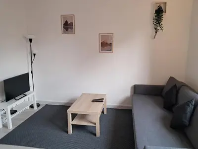 Coin salon dans l'établissement Le calme à 2 pas du centre - F2 - 4 couchages