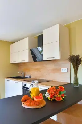 Cuisine ou kitchenette dans l'établissement Le Bohème, Reposant & Cosy
