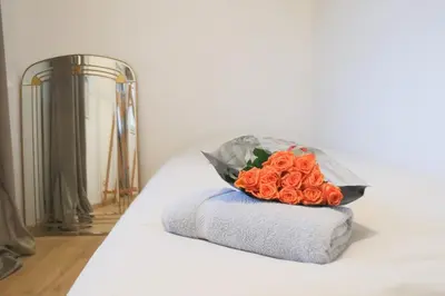 Un ou plusieurs lits dans un hébergement de l'établissement Au coin du feu, Authentic & Natural
