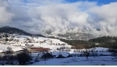 Paysage naturel près de le chalet