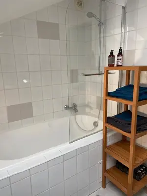 Salle de bains dans l'établissement Le petit nid de Turckheim avec parking privé