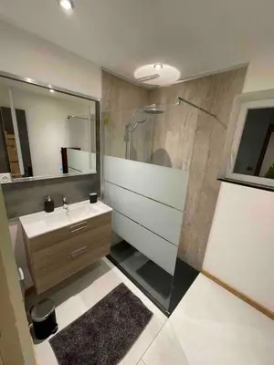 Salle de bains dans l'établissement O'Coeur Des Vosges