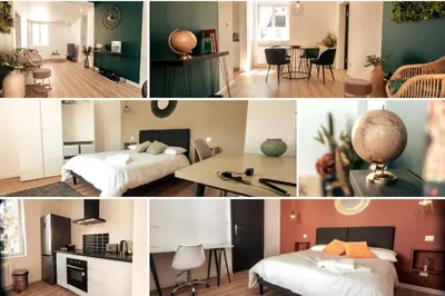 Cuisine ou kitchenette dans l'établissement La SUITE'HOME Super Bright Modern Apartment