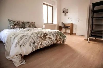 Un ou plusieurs lits dans un hébergement de l'établissement Port 10 Appartement 6 Pers Proche Gare Mulhouse