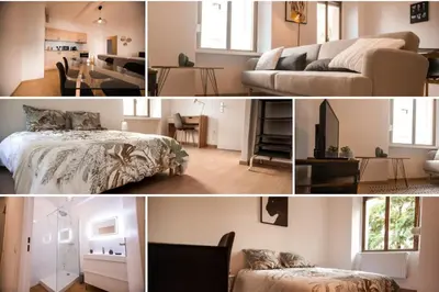 Un ou plusieurs lits dans un hébergement de l'établissement Port 10 Appartement 6 Pers Proche Gare Mulhouse