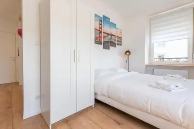 Un ou plusieurs lits dans un hébergement de l'établissement Beautiful apartment 2 pers Gare Mulhouse