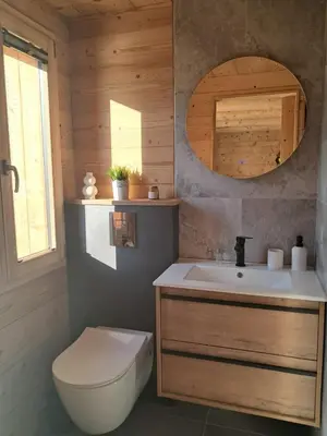 Salle de bains dans l'établissement L Authentique Vosgien