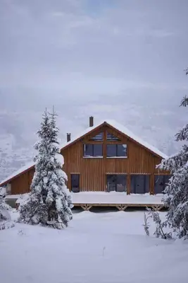 L'établissement Lysgaardcottage 360 sauna spa bar Dancing 25V en hiver