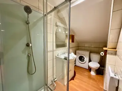 Salle de bains dans l'établissement Le Repos du Voyageur, près centre-ville et pistes de ski